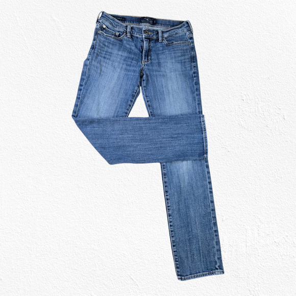 Lucky Brand Medium Wash Low Rise Ankle Cropped Sweet Straight Jeans Size 2 - Picture 1 of 8